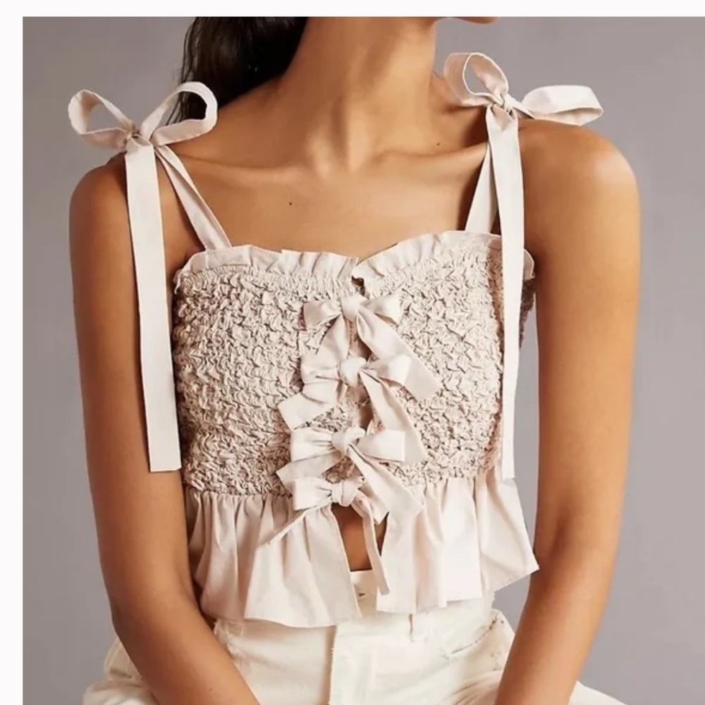 En Saison cropped blouse size S